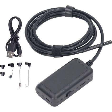 Caméra d'inspection WiFi Endoscope 2m/6,56ft étanche IP67 avec tête orientable pour maintenance industrielle (1/5)