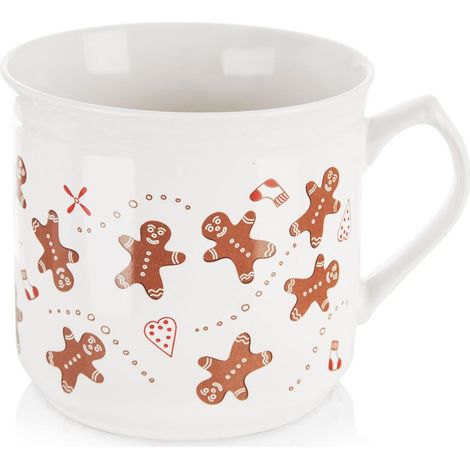Weihnachtsbecher für Kaffee, Tee, Kräuter, heiße und kalte Getränke, Lebkuchen XXL (1/4)