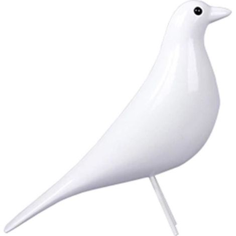 Figurine Statue - Manualidades Caseras - Pigeon Oiseau - Résine - Blanc - 24.5x8.5x22cm (1/4)