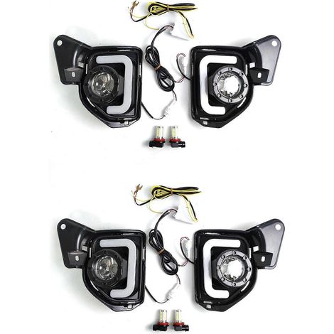 Lot de 4 feux antibrouillard/feux de jour à LED 12 V ABS pour Toyota Hiace 2014-2018 avec clignotants (1/5)