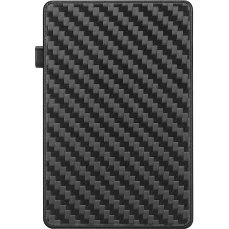 Porte-cartes de visite portable anti-vol en fibre de carbone, étui à cartes de crédit pour hommes et femmes, noir, X‑64 (1/5)