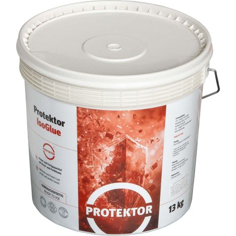 PROTEKTOR Innendämmung, Wärmedämmung, Schimmel- & Feuchtigkeitsschutz, Atmungsaktiv, Energieeffizient - Leichtspachtelkleber 13kg (1/5)