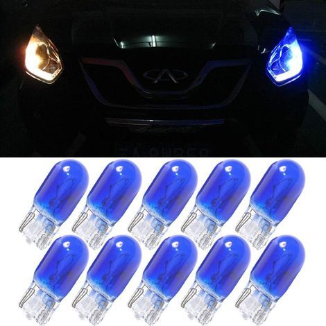 Bleu T10 W5W Bombilla automática - 10 unidades, bombilla halógena de gas xenón para coche 194 168 501 (1/3)