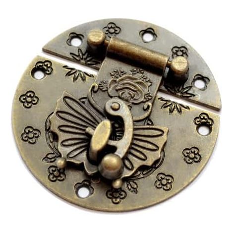 Filiyano-Fermoir à bascule décoratif antique en bronze vintage de 58 mm (lot de 2) avec boucle à crochet. (1/5)