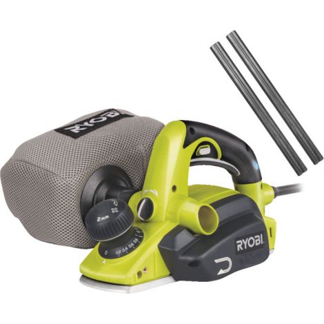 Confezione RYOBI Pialla elettrica EPN7582NHG - 750W - 82mm - Set di 2 coltelli monouso in metallo duro - PB82A2