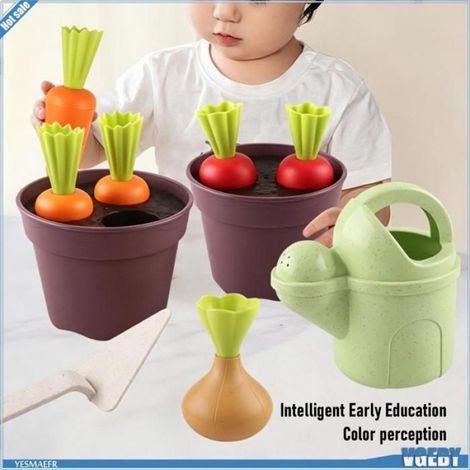 Ashata jouet de plantation de légumes pour tout-petits Ensemble de jardinage pour tout-petits, 3 arrosoirs de puericulture coffre (1/5)