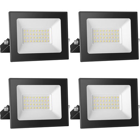 Spot LED 12V DC, 30W Superlight LED Projecteur IP65 étanche, 6000K Blanc froid LED Applique murale extérieure, 3000LM LED Projecteur Idéal pour jardin, cour, terrasse, garage,4-pièces (1/5)