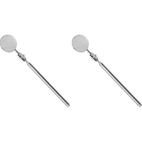 2X Universal L'Entretien Des VéHicules À Moteur D'Inspection Miroir Pliant Télescopique Réflecteur 50mm (1/2)