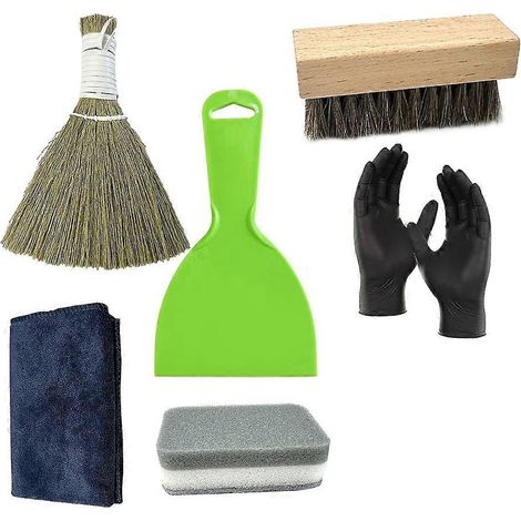 Kit de nettoyage de pierres tombales en 6 pièces, kit professionnel pour le nettoyage des tombes en granit, marbre et pierre - Comprend des brosses à récurer (1/5)