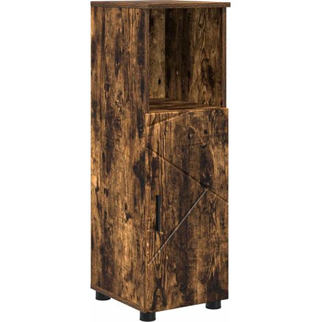 Gabinete de Baño con puerta Roble ahumado 30 x 35 x 95 cm vidaXL (1/5)