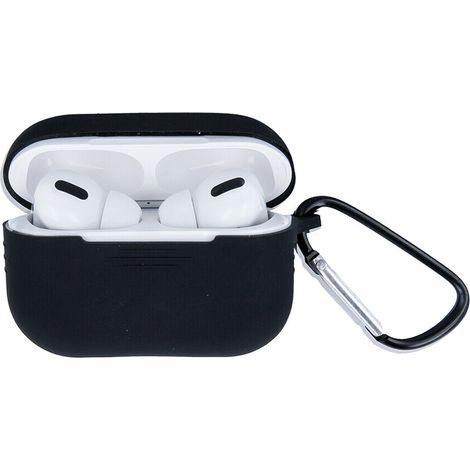 Cover custodia silicone nero cuffie bluetooth 7cm auricolari flessibile gancio (1/5)