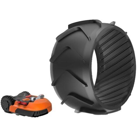 ALLIANDISConvient pour roue avant de tondeuse à gazon robot Worx, enjoliveur en caoutchouc noir, M500, M700, S300, M1000, M700 Plus (1/4)