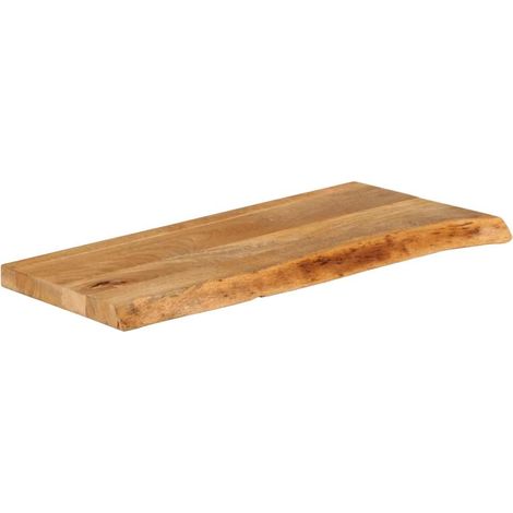 Maison Exclusive - Piano Tavolo Bordi Vivi 90x40x2,5 cm in Legno Massello di Mango (1/5)