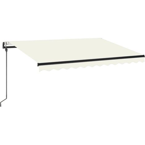 vidaXL Automatic Retractable Awning 300x250 cm Cream (313249+46833)