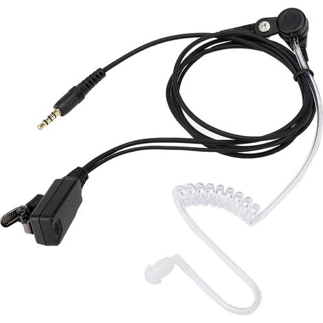 Micro-casque oreillette invisible avec tube aérien transparent 3.5mm, compatible Motorola Moto G6 Play (1/5)