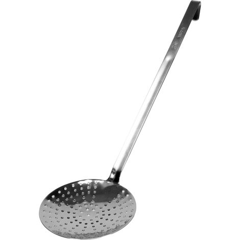 Abschöpflöffel, Schöpfkelle Edelstahl 160 mm mit Aufhängegriff (1/2)