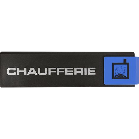 Plaque de porte Chaufferie - Europe design 175x45mm - 4260068