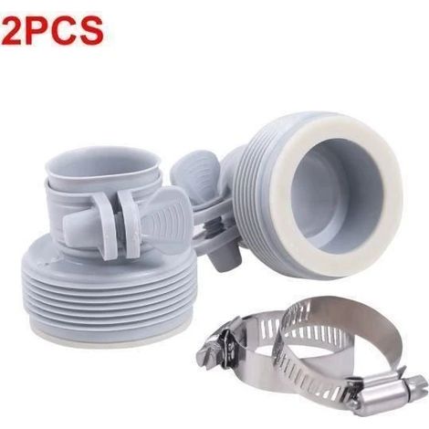 Lot de 2 adaptateurs B pour piscine Intex - Permet de connecter les tuyaux de piscine, adaptateur pour tuyau d'arrosage, accessoires de piscine 1,25 pouce à 1,5 pouce (1/4)