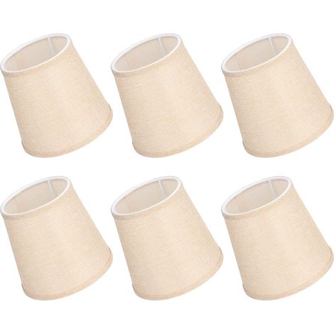 Lustre Shades Candelabra Shades Lamp Shades Lot de 6, Petit Uno Fitter Modern Bell Lamp Shades for Floor Chandelier Pendant Light Remplacement (1/5)
