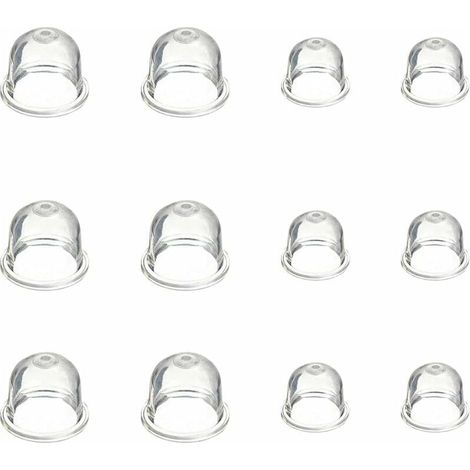 12 Pcs Pompe d\\'ampoule d\\'amorce Blanche 19 mm et 22 mm Tasse d\\'huile de Carburateur Transparente pour Tondeuse, Machine de haie, Scie Essence, Ampoule d\\'amorce de Carburant de Ventilateur,DOLA (1/5)