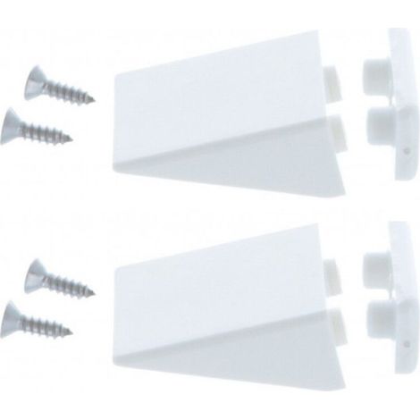 – Butée d'arrêt de volet roulant triangulaire 40mm – Avec contreplaque et vis – Pour installation facile – Couleur blanc (1/3)