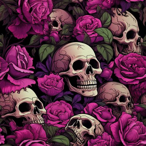Tela decorativa para exteriores Oxford - Motivo de calavera I DX4730 (1/5)