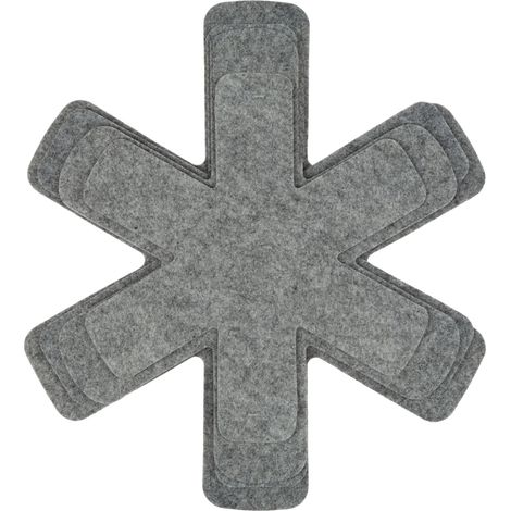 Ensemble de poêles, revêtement antiadhésif, design gain de place, GRIS (1/5)