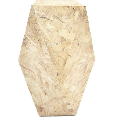 Table d appoint géométrique en bois naturel style contemporain - bois naturel clair pressé (1/3)