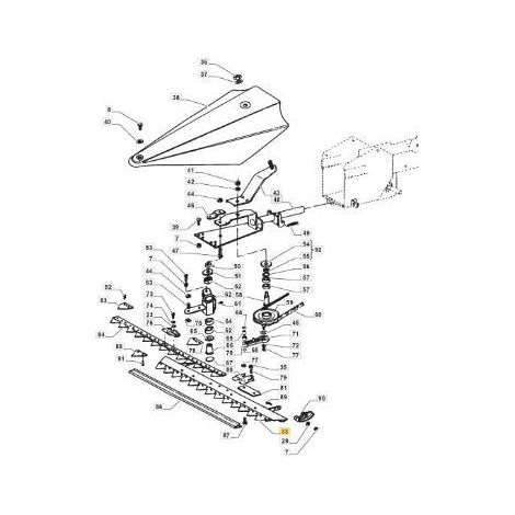 SET BARRA FALCE 87 cm ORIGINALE STIGA - 1483-2342-01
