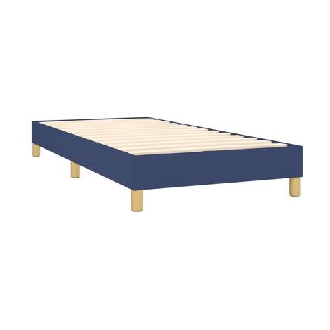 Sommier Snowco, matelas à LED bleues, 100 × 200 cm, tissu, tissu doux et respirant, éclairage led d’ambiance, meuble de chambre, design contemporain, montage facile (1/5)
