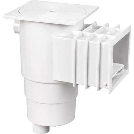 Skimmer QP pour piscine en béton, ouverture de 200 mm, blanc – couvercle carré – Réf. 500183C (1/2)