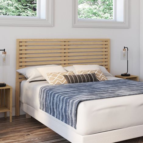 Cabecero de listones de madera clara AVA 160 CM (1/5)