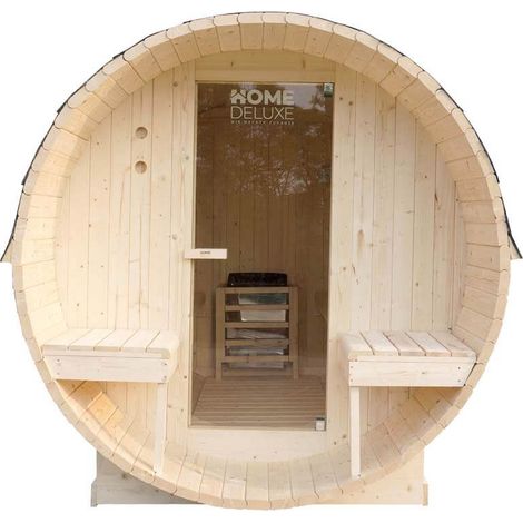 HOME DELUXE - Sauna a botte da esterno LAHTI DELUXE L - 195 x 220 cm per 4 persone