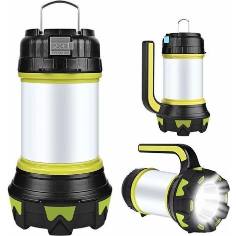 Lampe de camping LED, lanterne de camping rechargeable par USB à intensité variable IP68 étanche multifonction lampe de poche de c (1/5)