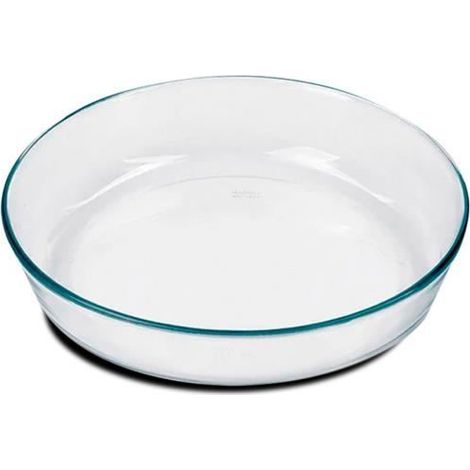 Plat à four rond - JUANIO - 26.3 x 5.8 cm - Verre transparent - 2.4 L - Compatible four traditionnel (1/3)
