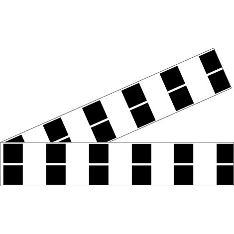 Lot 2 bandes 52mm x 1m - Double carrés Noir - 4640723