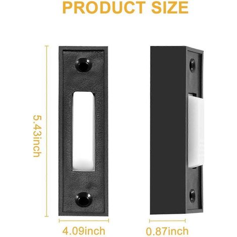 2pcs Universal Garage Door Opener Switch 41a4166 Button Black Finish With White Center (1/5)