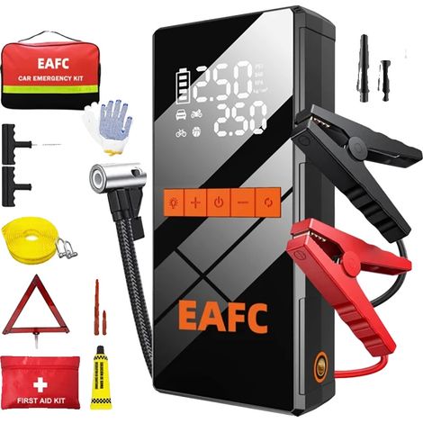 Arrancador de coche, bomba de aire, kit de emergencia multifunción, kit de emergencia (1/2)