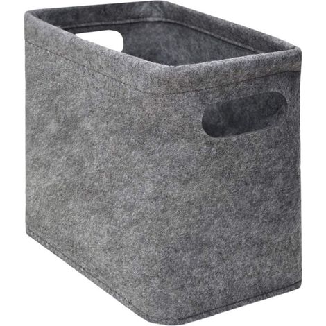 Bardusch-Rangement du Papier Toilette - Boîte en Feutre pour 4 Rouleaux - Panier de Bain - Gris (1/5)