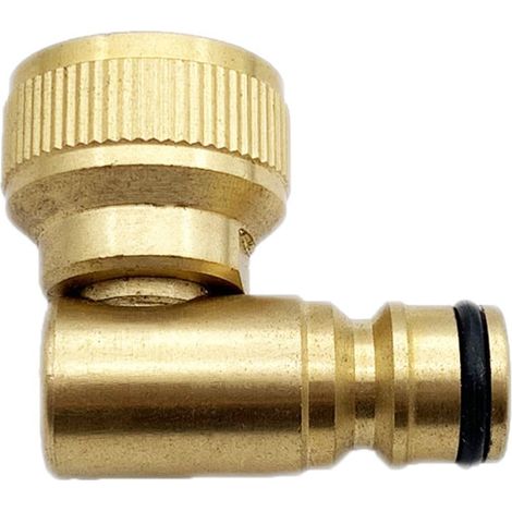 Applicable 1 connecteur de robinet coudé en laiton, adaptateur de robinet de jardin à 90 degrés, connecteur rotatif pour robinet vers tuyau d'arrosage extensible, adaptateur de tuyau femelle (1/5)