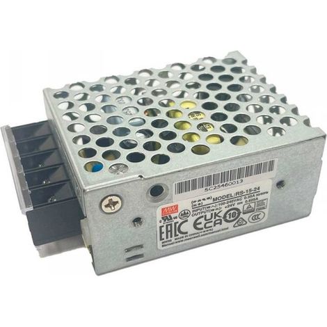 MW MEAN WELL RS-15-24 Alimentatore CV 15W 24V 0,625A IP20 Input 220V e 110V