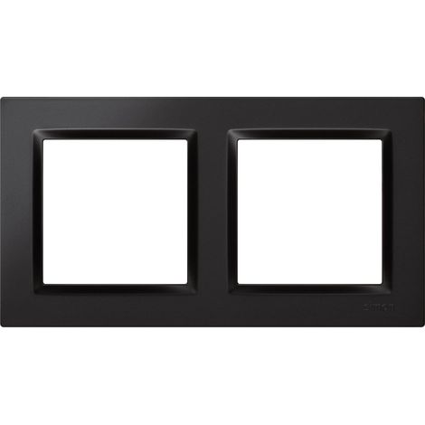 Cadre interrupteur mural, 2 éléments, compatible avec les mécanismes 10, adapté à l'intérieur, facile à assembler, compatible avec bouton-poussoir, distributeur et prise Noir (1/3)