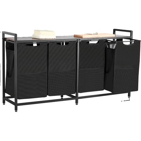Trieur de linge, Design durable, Transport facile, 4 Compartiments (1/2)
