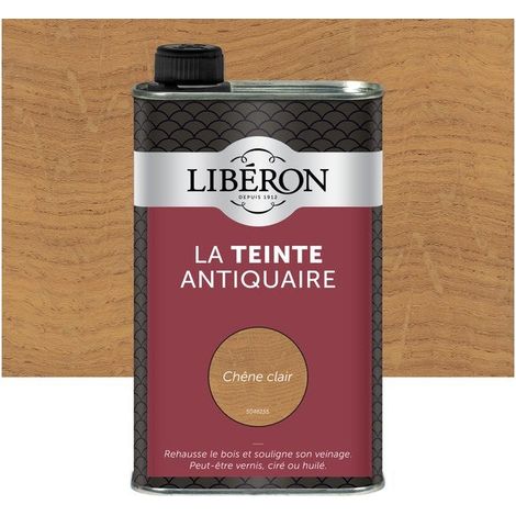 Teinte antiquaire pour bois durs 0.5 L – Chêne clair – Solvanté pour décoration – Rendement 20 m²/l – Temps de séchage 1h – Liberon (1/3)