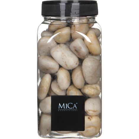Mica Decorations Dekorative Steine beige klein 650 ml 1 kg Dekosteine & Dekosand (1/2)