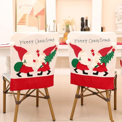 Weihnachtsstuhlüberzug, waschbarer, dehnbarer Stuhlüberzug, Weihnachtsdekoration