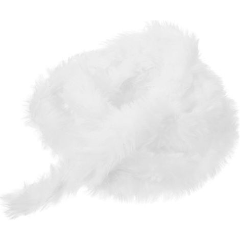 3M Weiße Kunstfell-Bandrolle für Weihnachtsbaumschmuck – 300 x 4,5 x 4,5 cm – Weiß (1/4)