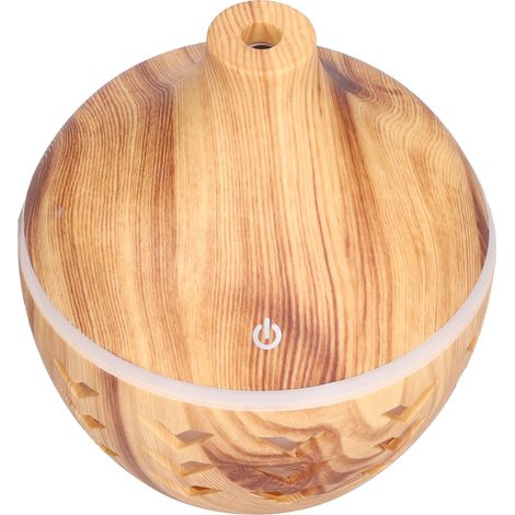 300-ml-Diffusor für ätherische Öle in Holzoptik, Luftbefeuchter mit Nachtlicht, USB-Aromatherapie, helles Holzdesign. (1/5)