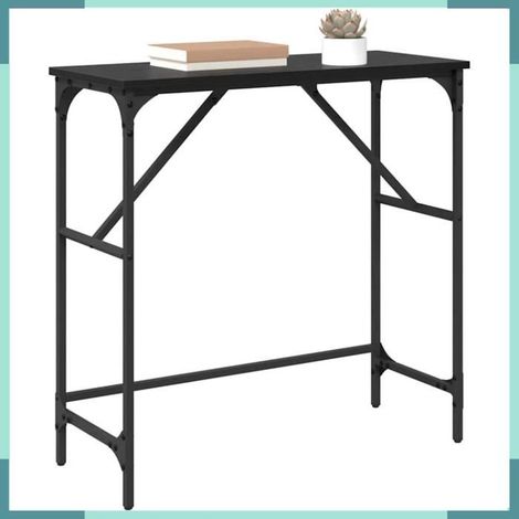 Table console - 882210 - Chêne noir - Bois d'ingénierie - 75 x 32 x 75 cm (1/5)