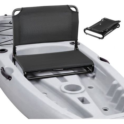 Faltbarer Kajaksitz mit Komfortabler Rückenlehne, Rahmen aus Aluminiumlegierung und 600D Oxford-Gewebe, Metallbootssitz zum Paddeln Angeln und für Freizeitkajakfahren (1/5)